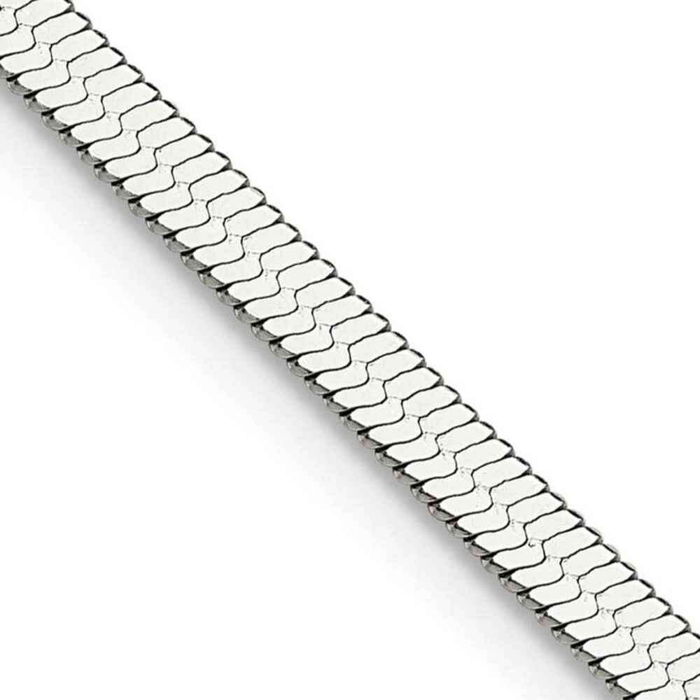 3.9mm Stainless Steel Herringbone Chain Necklace, 24 Inch